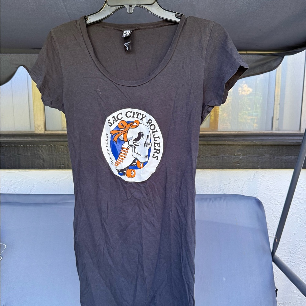 Sac City Rollers Vintage Soft Black T-Shirt